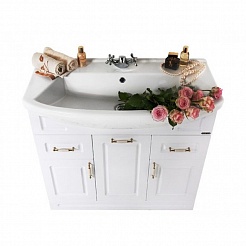 Водолей Мебель для ванной Капри 90 R белая без б/к – фотография-4